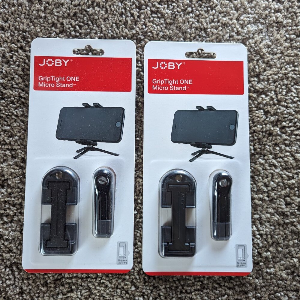 2 JOBY Phone GripTight ONE Cell Phone Stands Tripods
